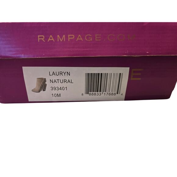Rampage Lauren Women's Fringe Open Toe Ankle Bootie size 10M NIB - Picture 8 of 8